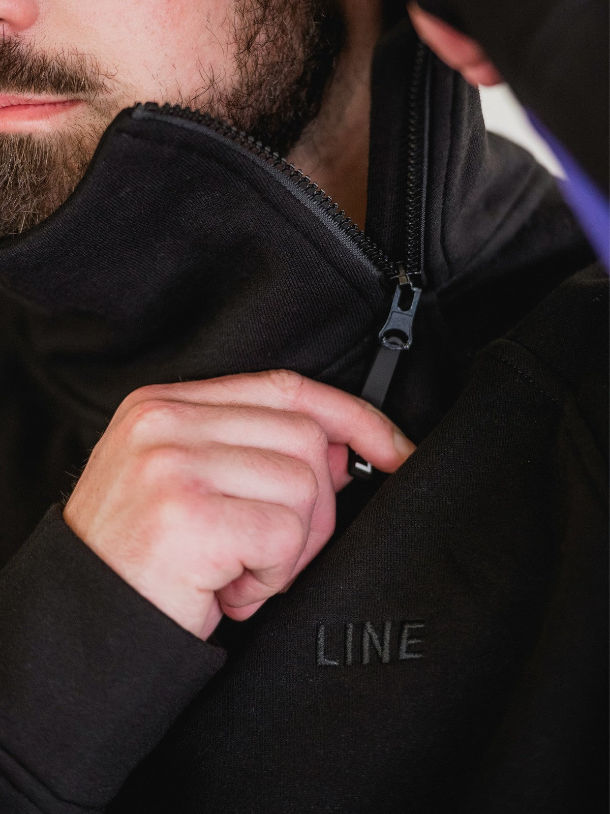 Line Tech Hoodie - Black/Purple 2027